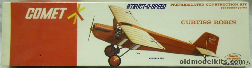 Comet Struct-O-Speed Prefabricated Curtiss Robin Flying Aircraft, 2306-100 plastic model kit